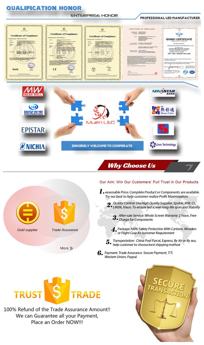 Muen P10 outdoor kinglight SMD RGB led module 1 / 4scan 22