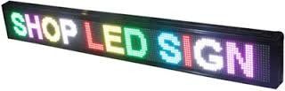 P10 LED Display Sign, 1-4 Line 192x32 Tri-Color