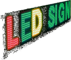P10 LED Display Sign, 1-8 Line 256x64 Tri-Color