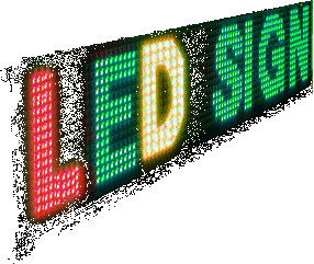 P10 LED Display Sign, 1-8 Line 256x64 Tri-Color