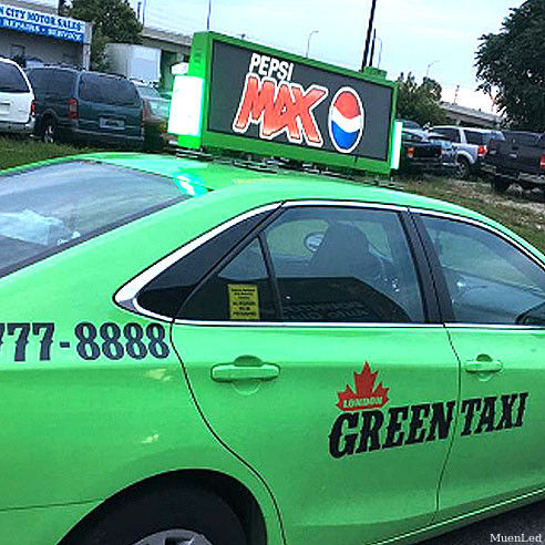 Outdoor car led display/taxi display Muen LED outdoor rental led display